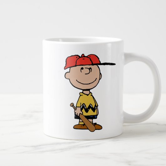 Erdnüsse | Charlie Brown Baseball Smile Jumbo-Tasse (Rechts)
