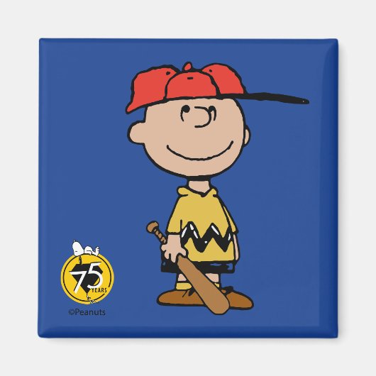 Erdnüsse | Charlie Brown Baseball Smile Magnet (Vorne)