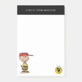 Erdnüsse | Charlie Brown Baseball Smile Post-it Klebezettel (Vorderseite)