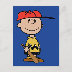 Erdnüsse   Charlie Brown Baseball Smile Postkarte