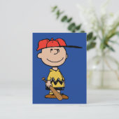 Erdnüsse | Charlie Brown Baseball Smile Postkarte (Stehend Vorderseite)