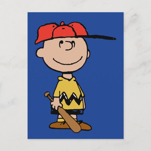 Erdnüsse | Charlie Brown Baseball Smile Postkarte (Vorderseite)