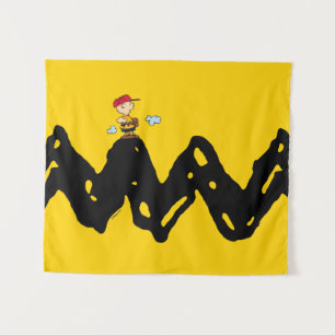 Erdnüsse Charlie Brown Baseball Wandteppich