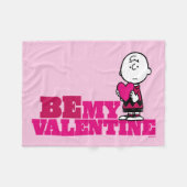 Erdnüsse | Charlie Brown be My Valentine Fleecedecke (Vorderseite (Horizontal))