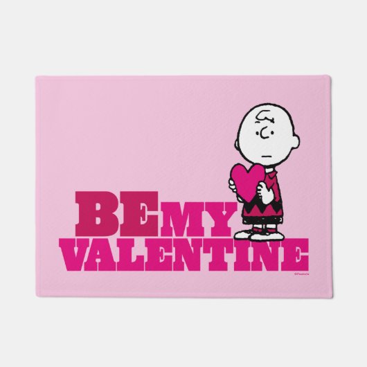 Erdnüsse | Charlie Brown be My Valentine Fußmatte (Vorderseite)
