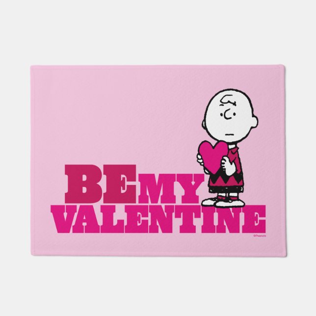 Erdnüsse | Charlie Brown be My Valentine Fußmatte (Vorderseite)