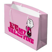 Erdnüsse | Charlie Brown be My Valentine Große Geschenktüte (Rückseite Schrägansicht)