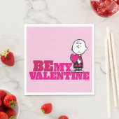 Erdnüsse | Charlie Brown be My Valentine Serviette (Beispiel)