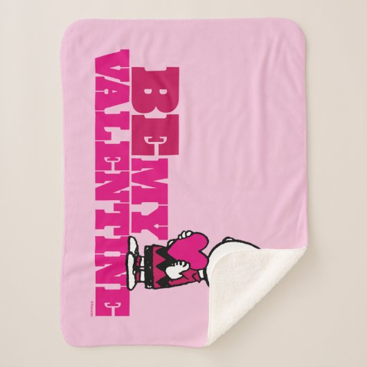 Erdnüsse | Charlie Brown be My Valentine Sherpadecke (Vorderseite)