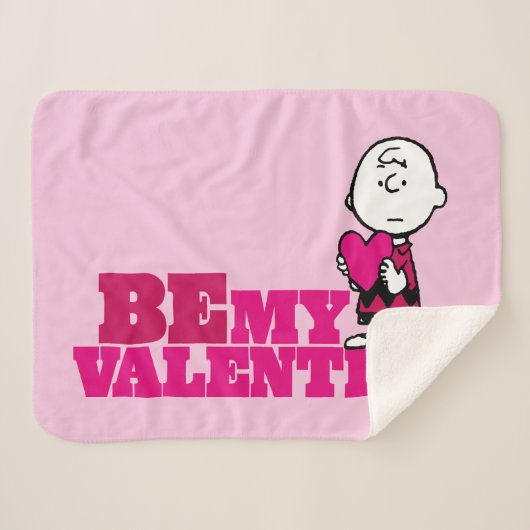 Erdnüsse | Charlie Brown be My Valentine Sherpadecke (Vorderseite (Horizontal))