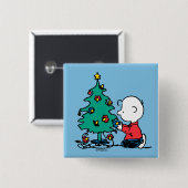 Erdnüsse | Charlie Brown Christmas Lights Button (Vorne & Hinten)