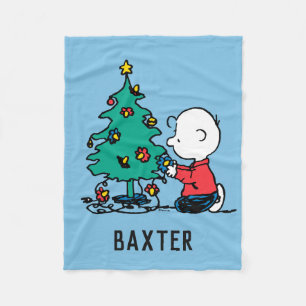 Erdnüsse   Charlie Brown Christmas Lights Fleecedecke