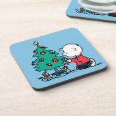 Erdnüsse | Charlie Brown Christmas Lights Getränkeuntersetzer (Linke Seite)