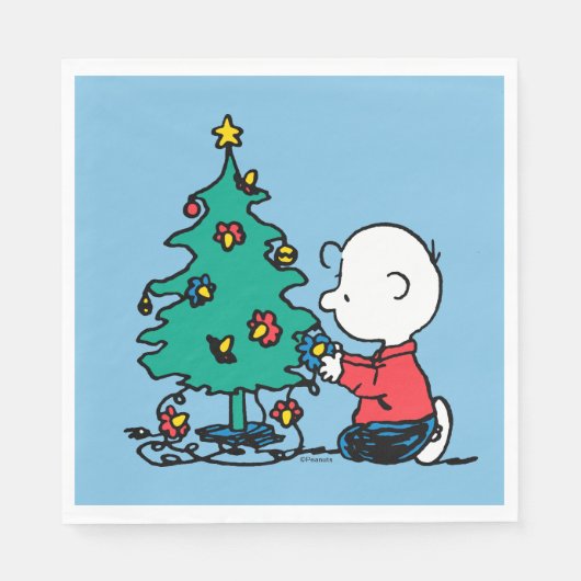 Erdnüsse | Charlie Brown Christmas Lights Serviette (Vorderseite)