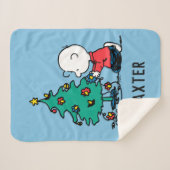 Erdnüsse | Charlie Brown Christmas Lights Sherpadecke (Vorderseite (Horizontal))
