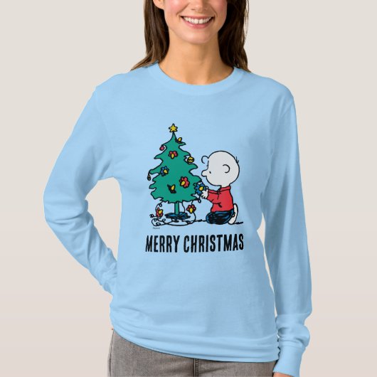 Erdnüsse | Charlie Brown Christmas Lights T-Shirt (Vorderseite)