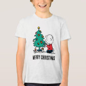 Erdnüsse | Charlie Brown Christmas Lights Tri-Blend Shirt (Vorderseite)