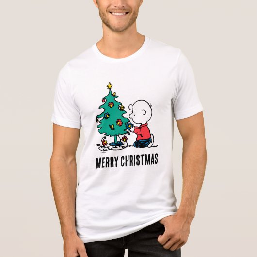 Erdnüsse | Charlie Brown Christmas Lights Tri-Blend Shirt (Vorderseite)