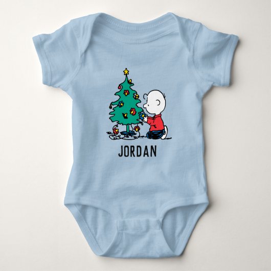 Erdnüsse | Charlie Brown Christmas | Name hinzufüg Baby Strampler (Vorderseite)