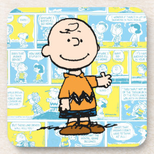 Erdnüsse Charlie Brown Comic-Muster Getränkeuntersetzer