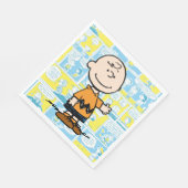 Erdnüsse | Charlie Brown Comic-Muster Serviette (Ecke)