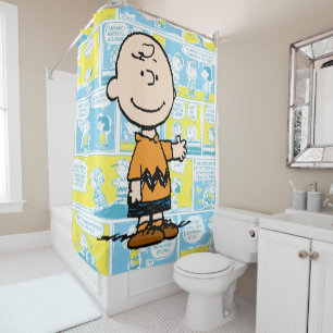 Erdnüsse Charlie Brown Comic Pattern Duschvorhang