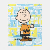 Erdnüsse | Charlie Brown Comic Pattern Fleecedecke (Vorderseite)
