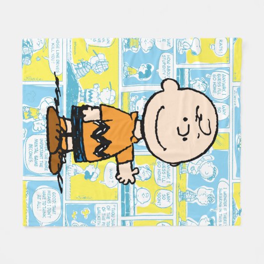 Erdnüsse | Charlie Brown Comic Pattern Fleecedecke (Vorderseite (Horizontal))