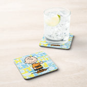Erdnüsse | Charlie Brown Comic Pattern Getränkeuntersetzer (Rechte Seite)
