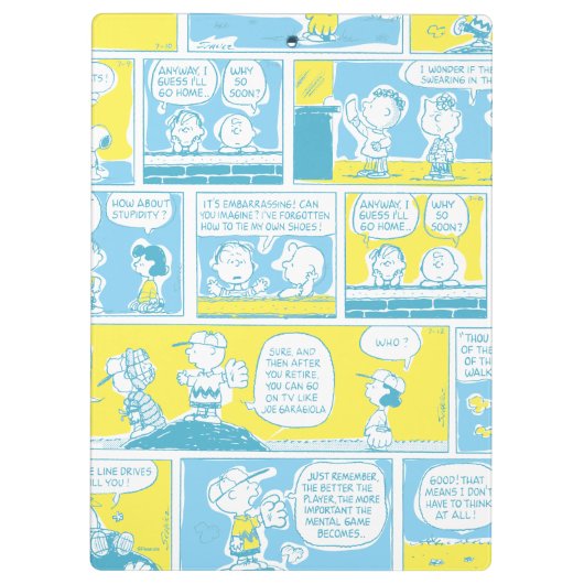 Erdnüsse | Charlie Brown Comic Pattern Klemmbrett (Rückseite)