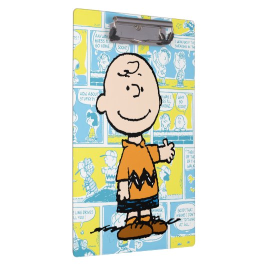 Erdnüsse | Charlie Brown Comic Pattern Klemmbrett (Rechts)