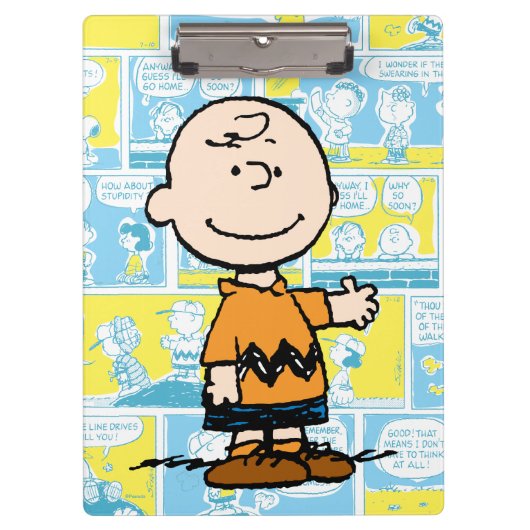 Erdnüsse | Charlie Brown Comic Pattern Klemmbrett (Vorderseite)