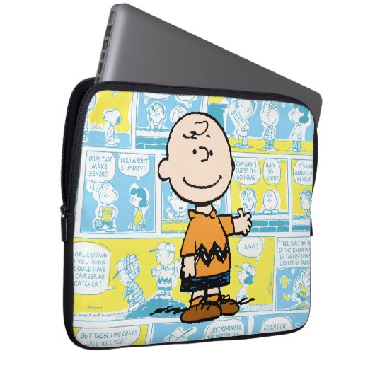 Erdnüsse | Charlie Brown Comic Pattern Laptopschutzhülle (Vorne Rechts)
