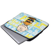 Erdnüsse | Charlie Brown Comic Pattern Laptopschutzhülle (Vorne Knopf)