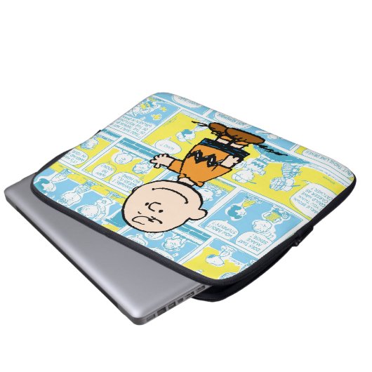 Erdnüsse | Charlie Brown Comic Pattern Laptopschutzhülle (Vorne Knopf)