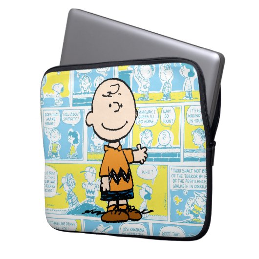 Erdnüsse | Charlie Brown Comic Pattern Laptopschutzhülle (Vorderseite Links)