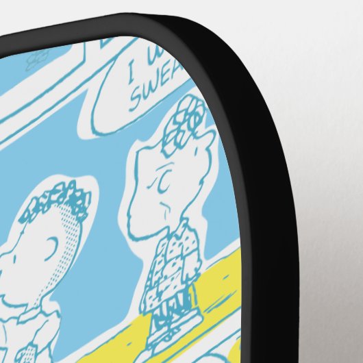 Erdnüsse | Charlie Brown Comic Pattern Pickleball Schläger (Linke Seite)