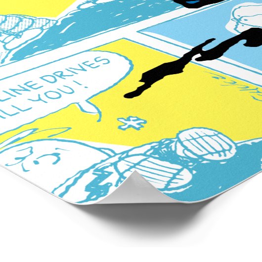 Erdnüsse | Charlie Brown Comic Pattern Poster (Ecke)