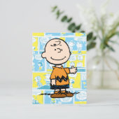 Erdnüsse | Charlie Brown Comic Pattern Postkarte (Stehend Vorderseite)