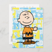 Erdnüsse | Charlie Brown Comic Pattern Postkarte (Vorne/Hinten)