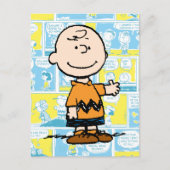 Erdnüsse | Charlie Brown Comic Pattern Postkarte (Vorderseite)
