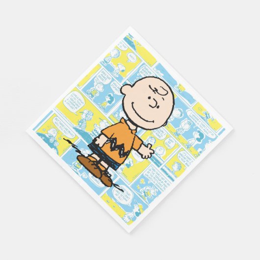 Erdnüsse | Charlie Brown Comic Pattern Serviette (Ecke)