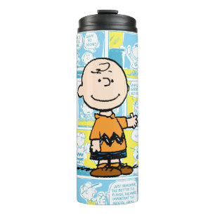 Erdnüsse   Charlie Brown Comic Pattern Thermosbecher