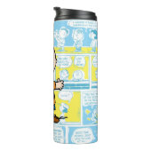 Erdnüsse | Charlie Brown Comic Pattern Thermosbecher (Nach rechts gedreht)
