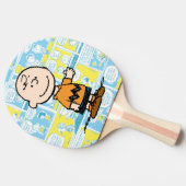 Erdnüsse | Charlie Brown Comic Pattern Tischtennis Schläger (Seitenansicht)
