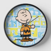 Erdnüsse | Charlie Brown Comic Pattern Uhr (Vorderseite)