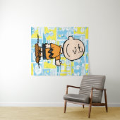 Erdnüsse | Charlie Brown Comic Pattern Wandteppich (Beispiel (Horizontal))