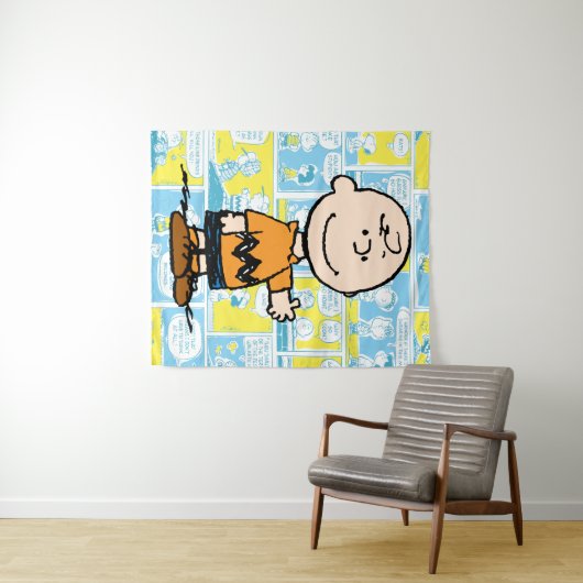 Erdnüsse | Charlie Brown Comic Pattern Wandteppich (Beispiel (Horizontal))