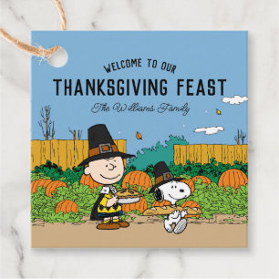 Erdnüsse Charlie Brown Erntedank Ihren Namen hin Geschenkanhänger
