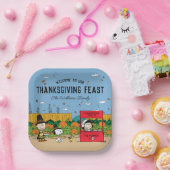 Erdnüsse | Charlie Brown Erntedank Ihren Namen hin Pappteller (Party)